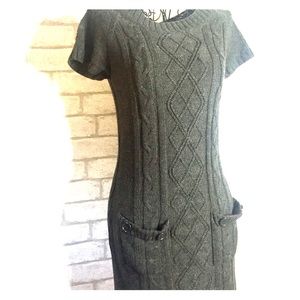 Pink Republic Gray Mini Sweater Dress Size Large